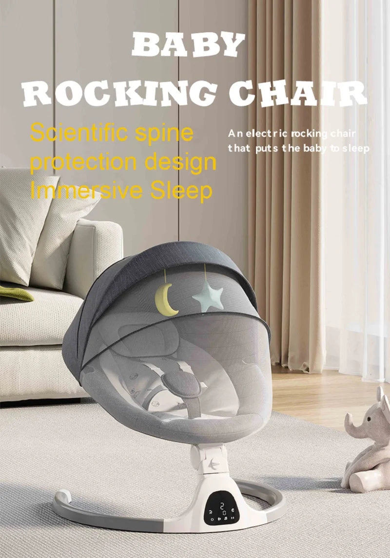 Baby Cribs Baby Rocking Chair Rocking Baby Bed Electric Cradle for Newborn Baby Resting Electric Baby Swing Rocking Chair